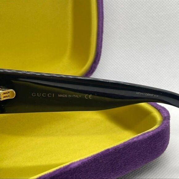 GUCCI Authentic Women's Gold Logo Havana Sunglasses - Picture 11 of 12